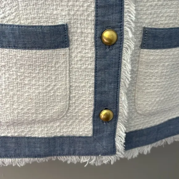 Talbots White Tweed Jacket size 4P