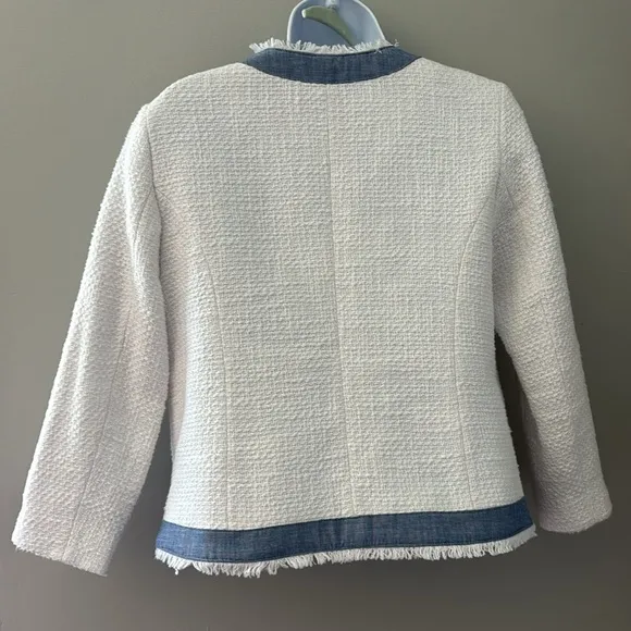 Talbots White Tweed Jacket size 4P