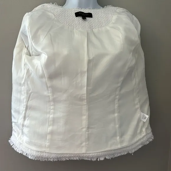 Talbots White Tweed Jacket size 4P