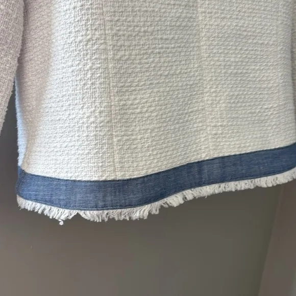 Talbots White Tweed Jacket size 4P