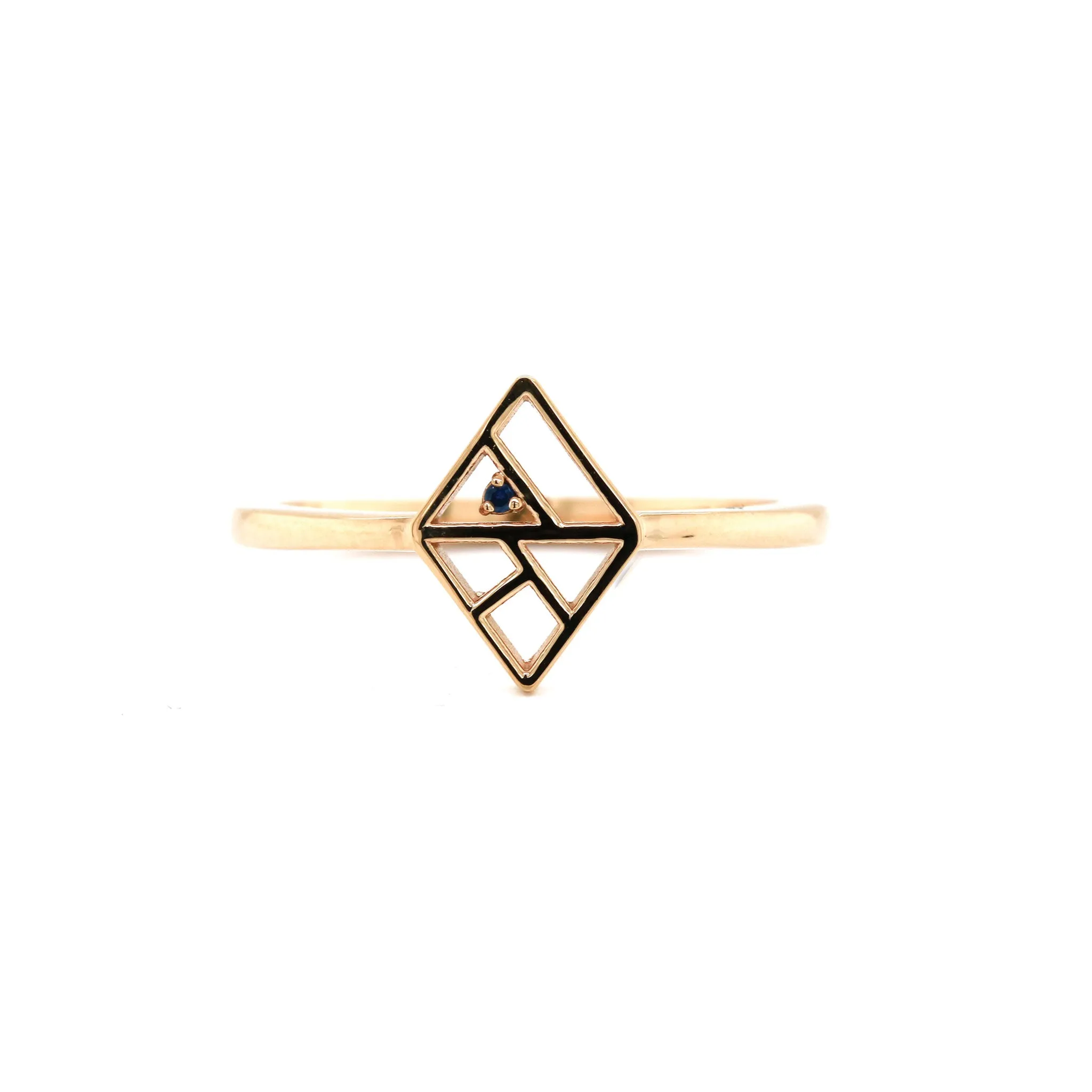The Baraka Ring with Blue Sapphire