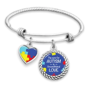 The Cure For Autism Is Unconditional Love Charm Bracelet