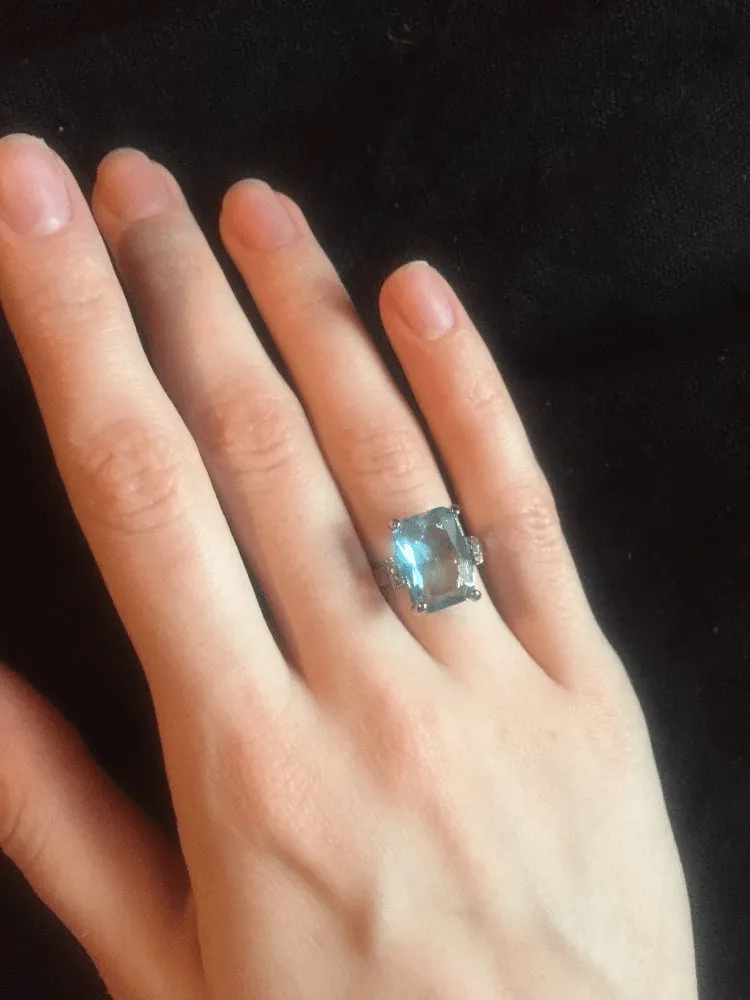 The Purity Ice Blue Aquamarine Ring