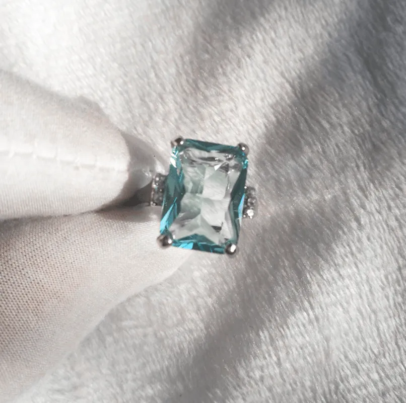 The Purity Ice Blue Aquamarine Ring