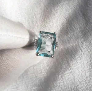The Purity Ice Blue Aquamarine Ring