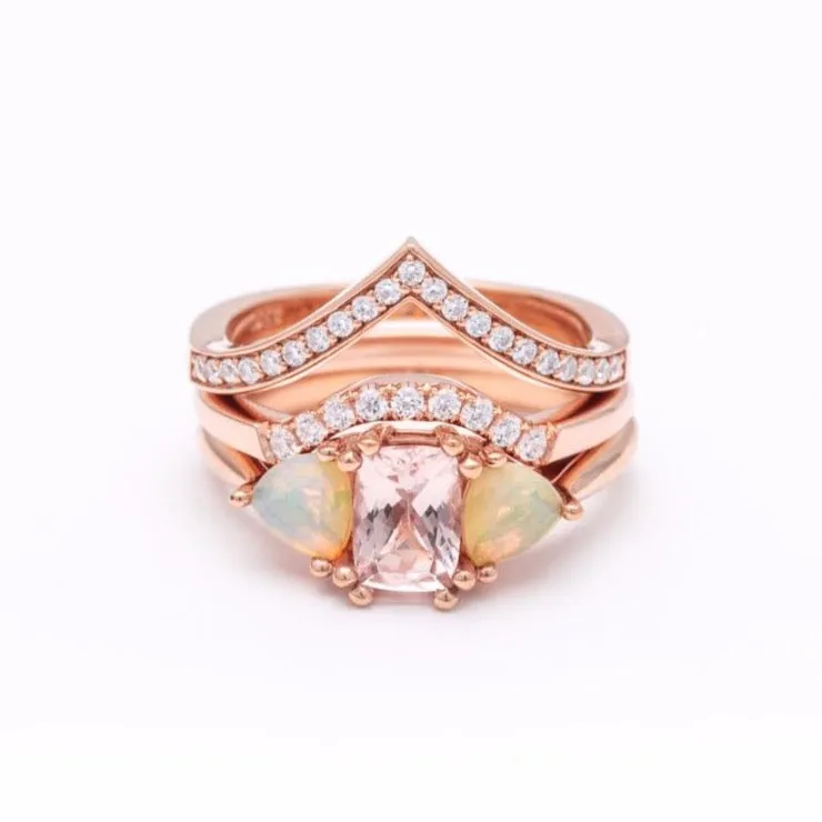 THREE STONE ENCHANTMENT UNION (No. 02) | 14K GOLD