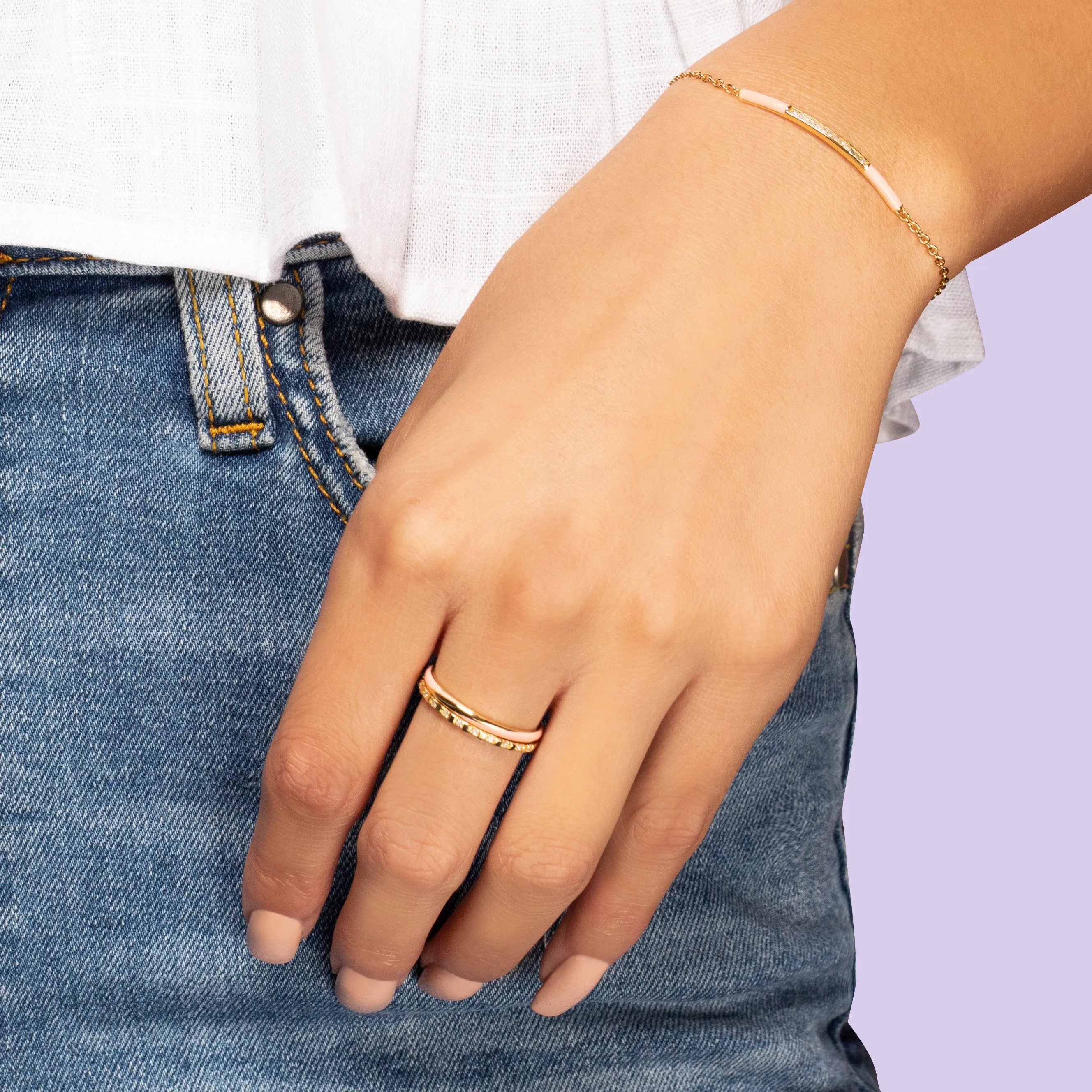 Tickled Pink Diamond Bracelet