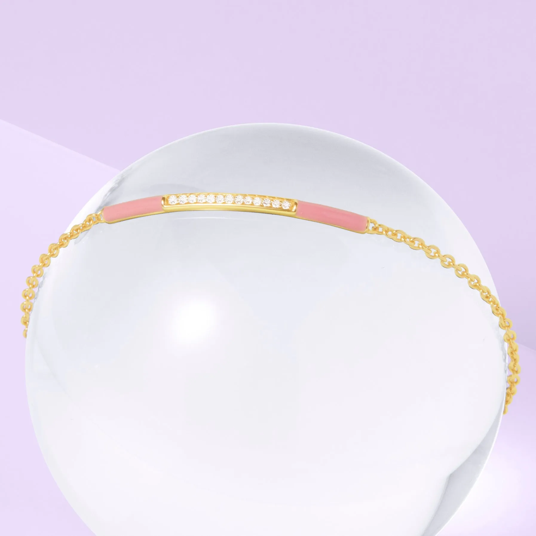 Tickled Pink Diamond Bracelet