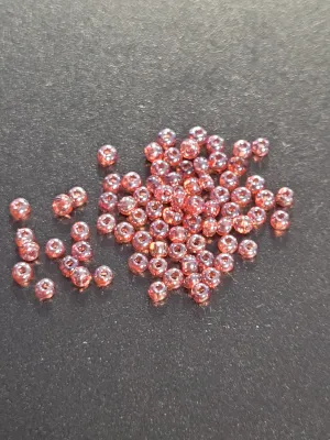 Transparent Iridescent Rose Pink  Seedbeads