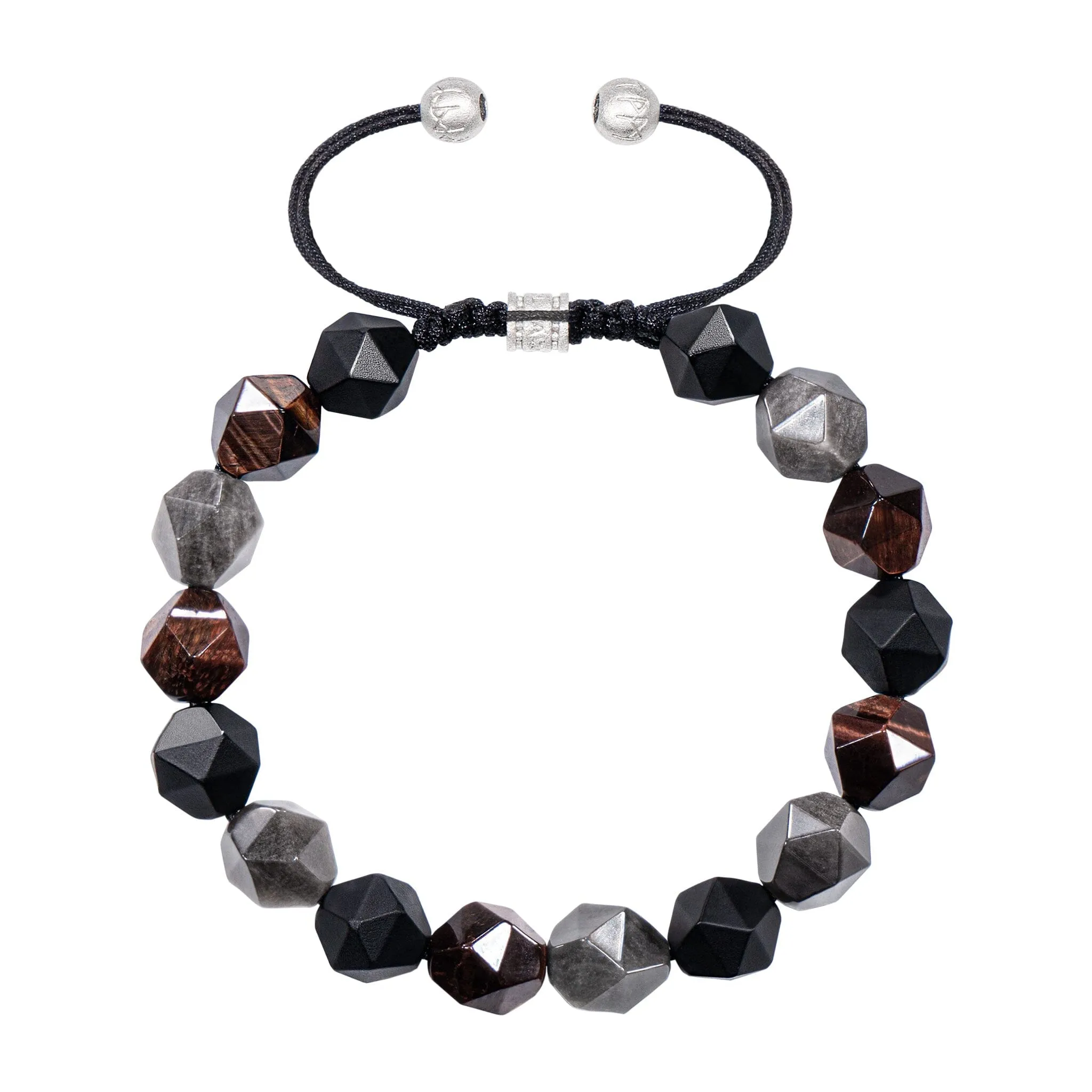 Tricolor Beaded Macrame Bracelet