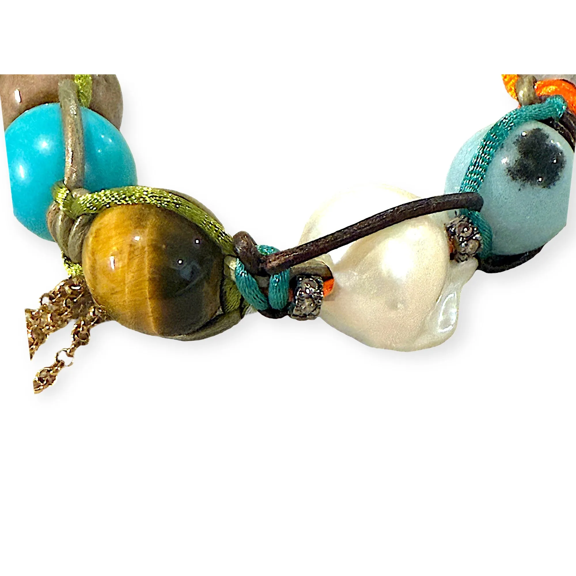 TURQUOISE DIAMOND ANGEL ROCKER BRACELET