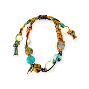 TURQUOISE DIAMOND ANGEL ROCKER BRACELET