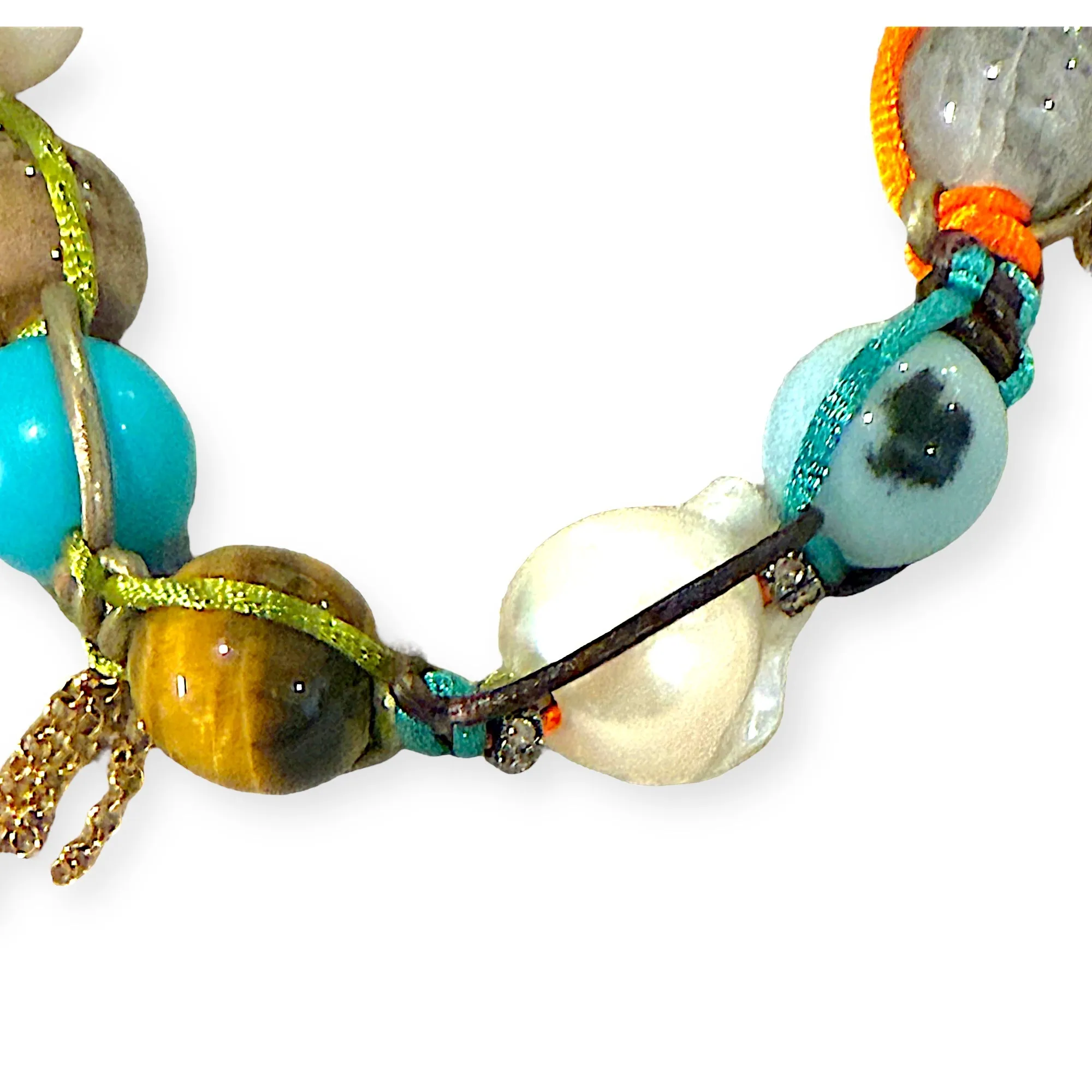 TURQUOISE DIAMOND ANGEL ROCKER BRACELET