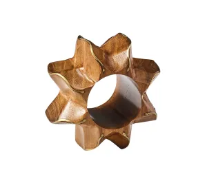 Twist Napkin Ring Brown & Gold