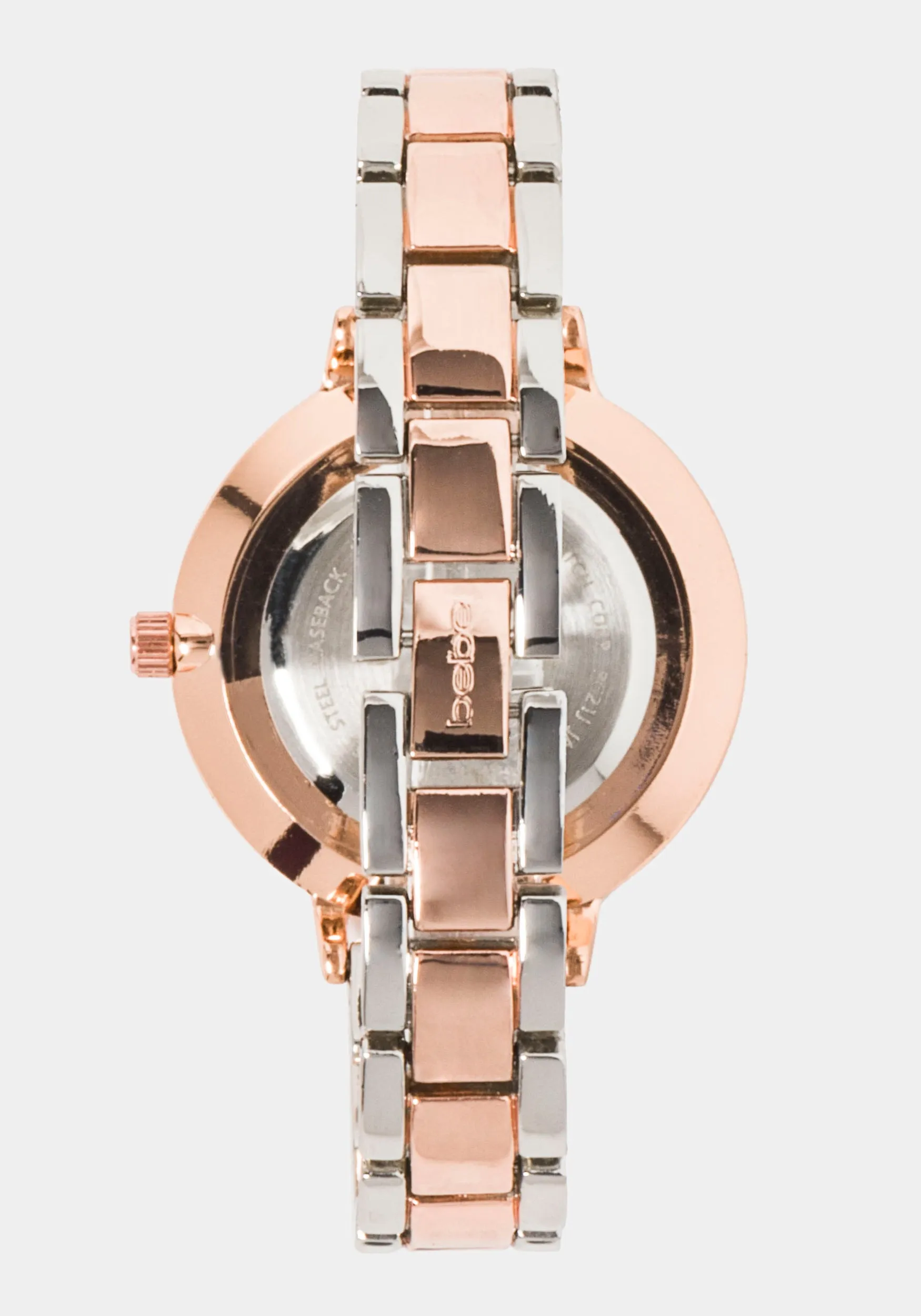 Two Tone Crystal Bezel Roman Numeral Watch