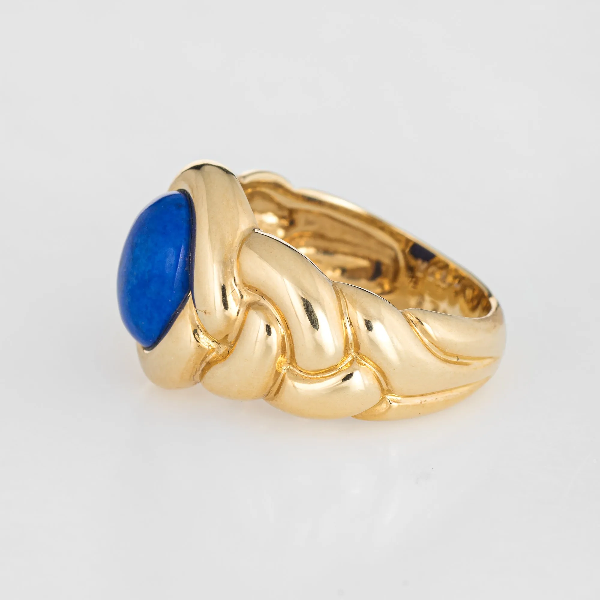 Van Cleef & Arpels Lapis Lazuli Ring Vintage 18k Gold Fine Designer Jewelry
