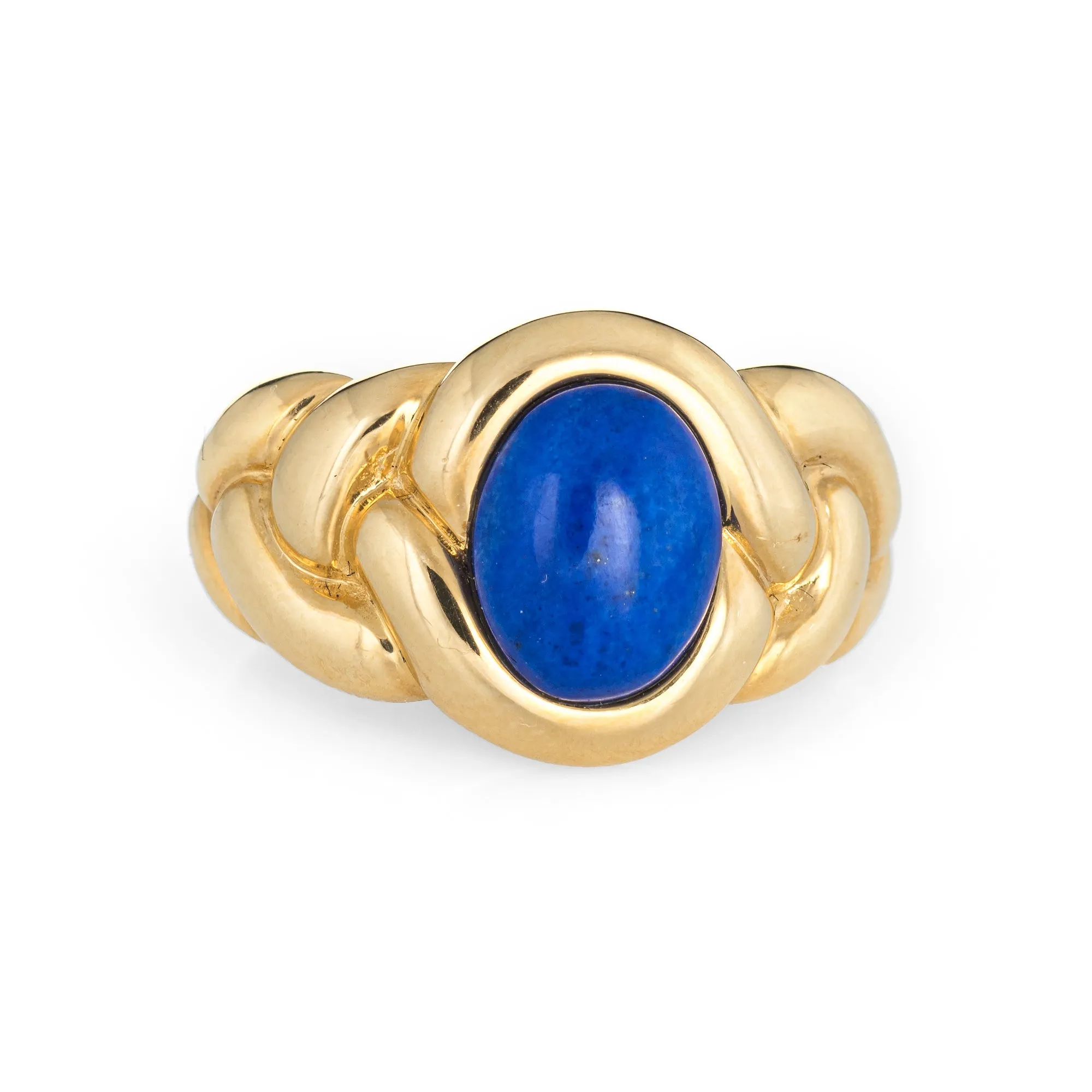 Van Cleef & Arpels Lapis Lazuli Ring Vintage 18k Gold Fine Designer Jewelry