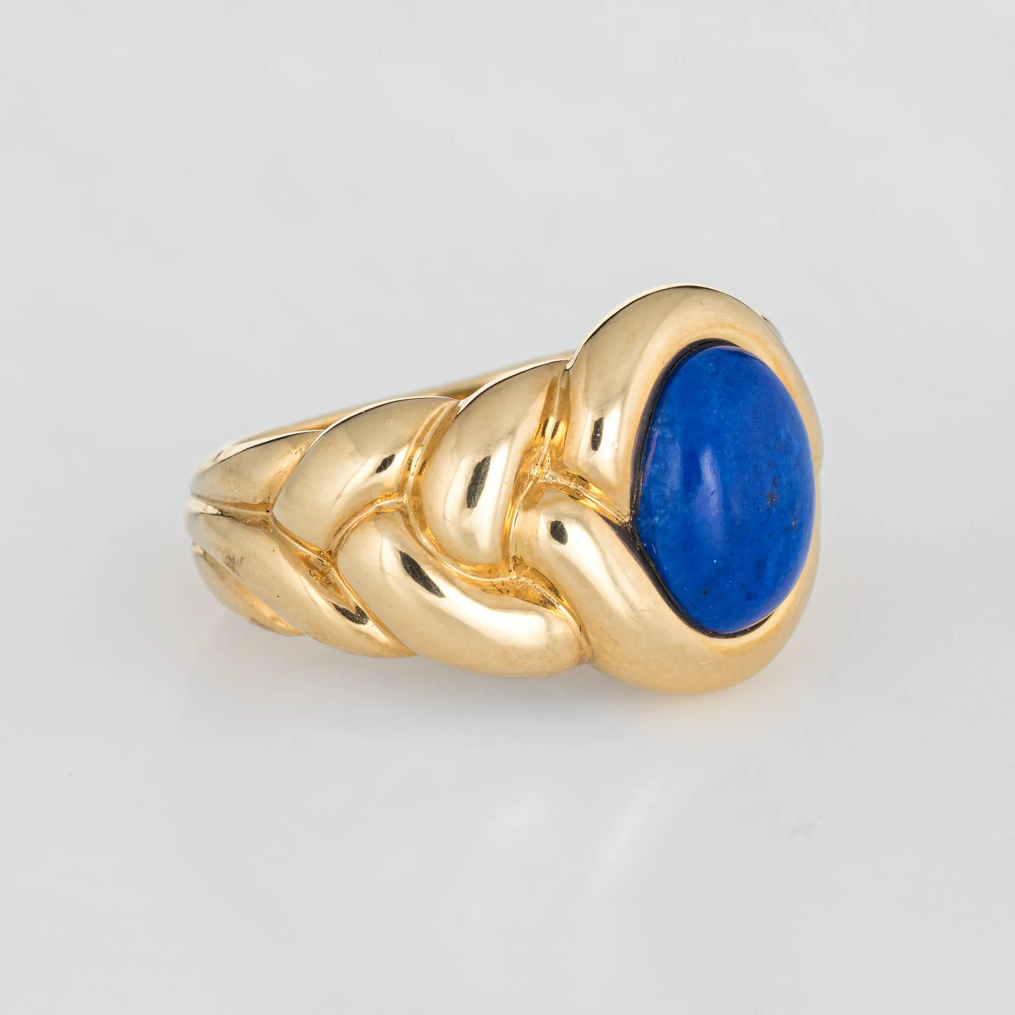 Van Cleef & Arpels Lapis Lazuli Ring Vintage 18k Gold Fine Designer Jewelry