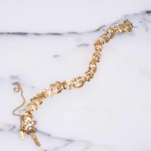 Vintage Monet Gold Scroll Bracelet