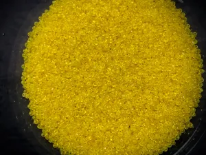 Vintage Venetian Seed Beads - 11/0 - Transparent Dandelion Yellow