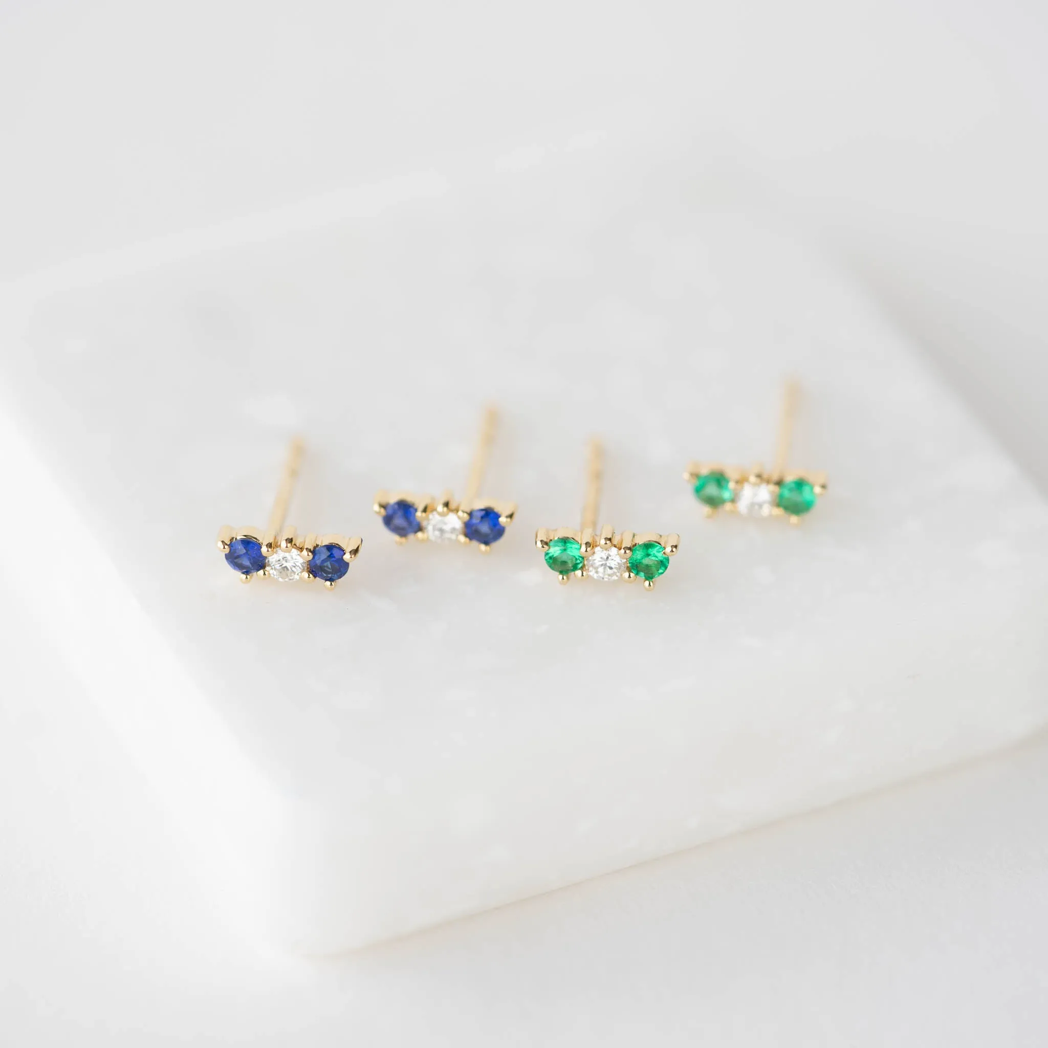 Vivian Emerald and Diamond Earrings