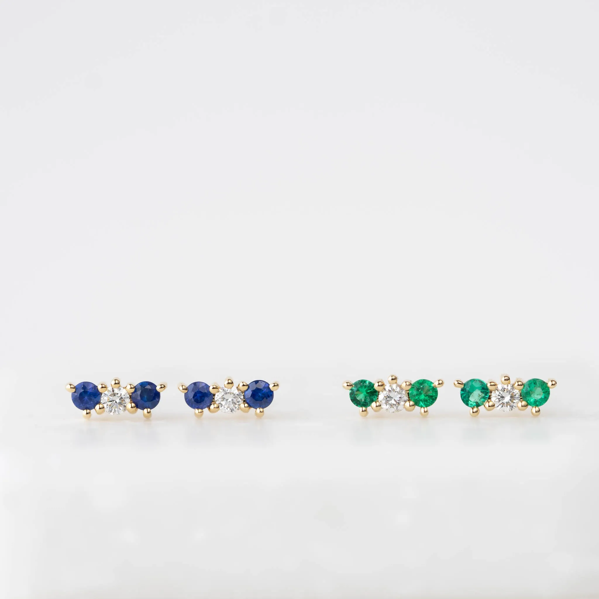 Vivian Emerald and Diamond Earrings