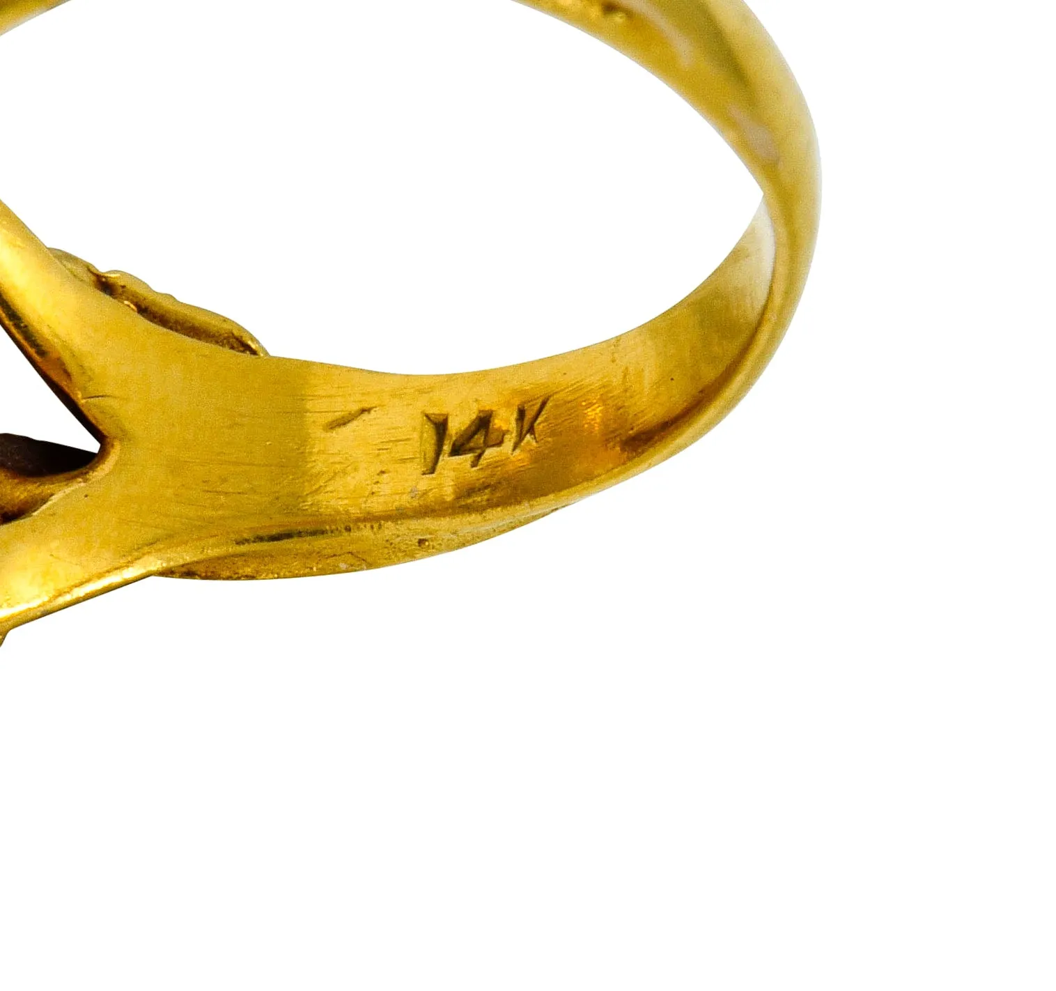 Walton & Co. Arts & Crafts Opal 14 Karat Gold Dragonfly Ring