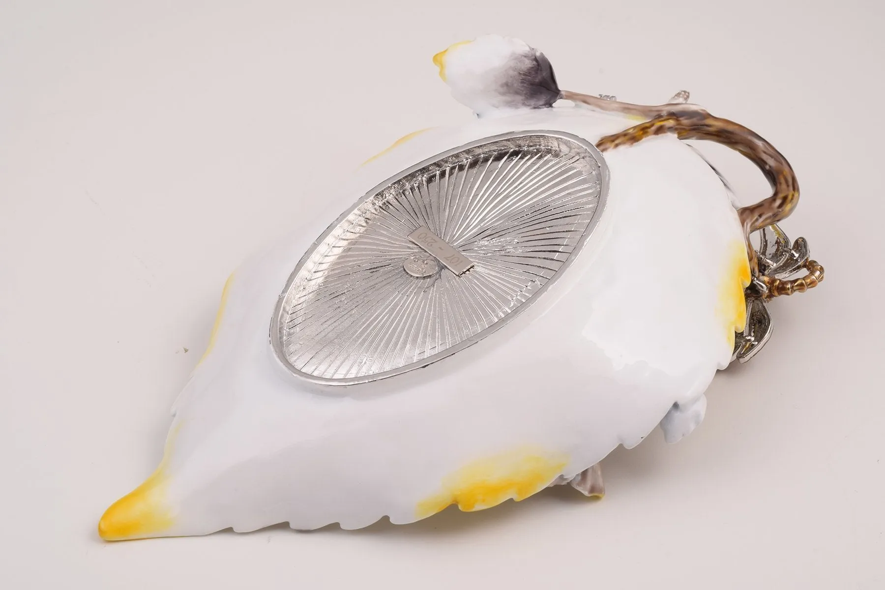 White Plate with Flowers