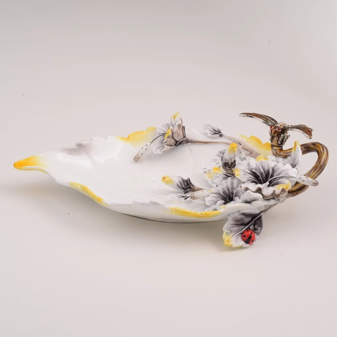 White Plate with Flowers