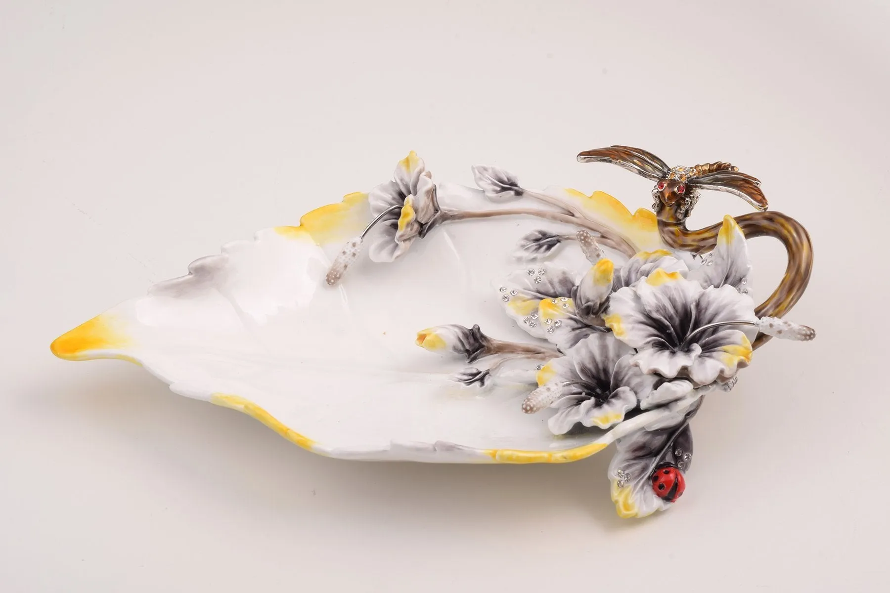 White Plate with Flowers