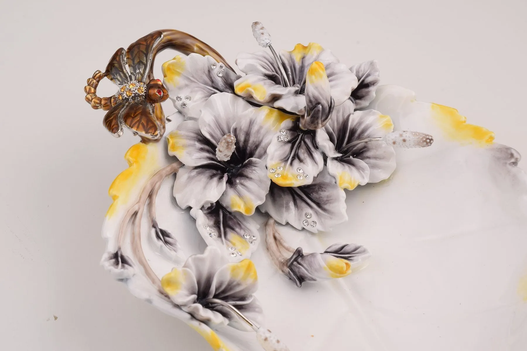 White Plate with Flowers