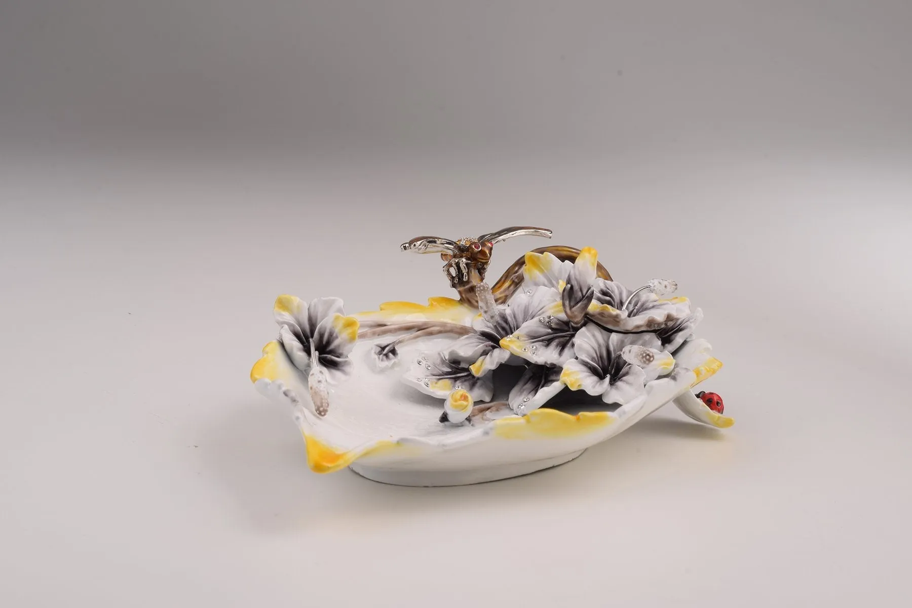 White Plate with Flowers