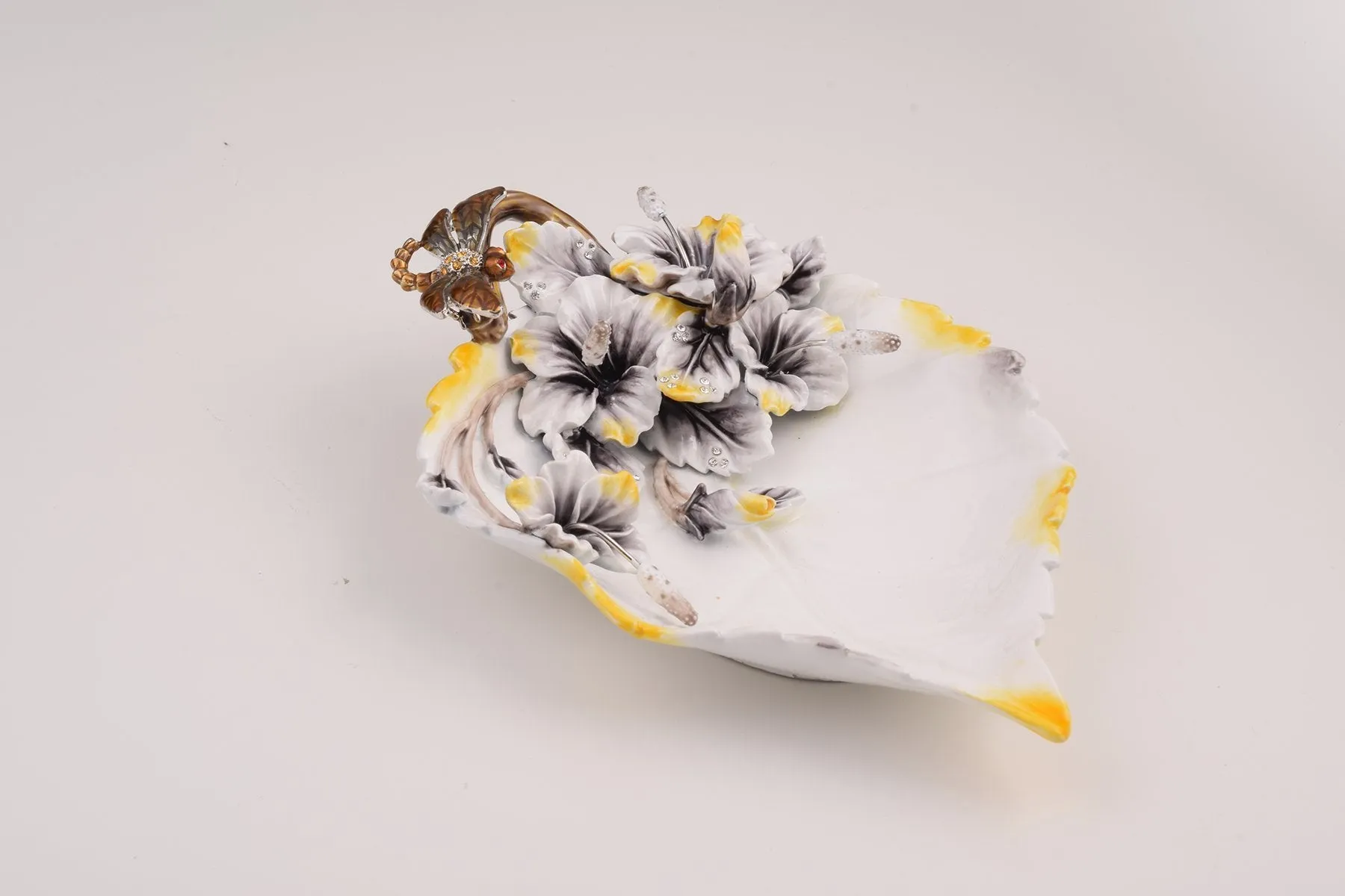 White Plate with Flowers