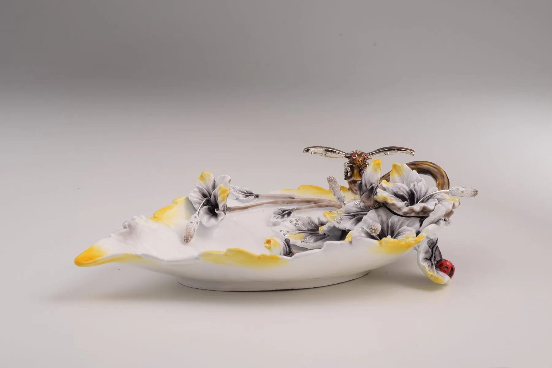 White Plate with Flowers