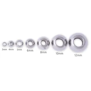 Wholesale 12mm Stainless Steel Round Smooth Seamed Beads Spacer Beads  Large Hole Metal Beads Diy Jewelry Findings 50pcs