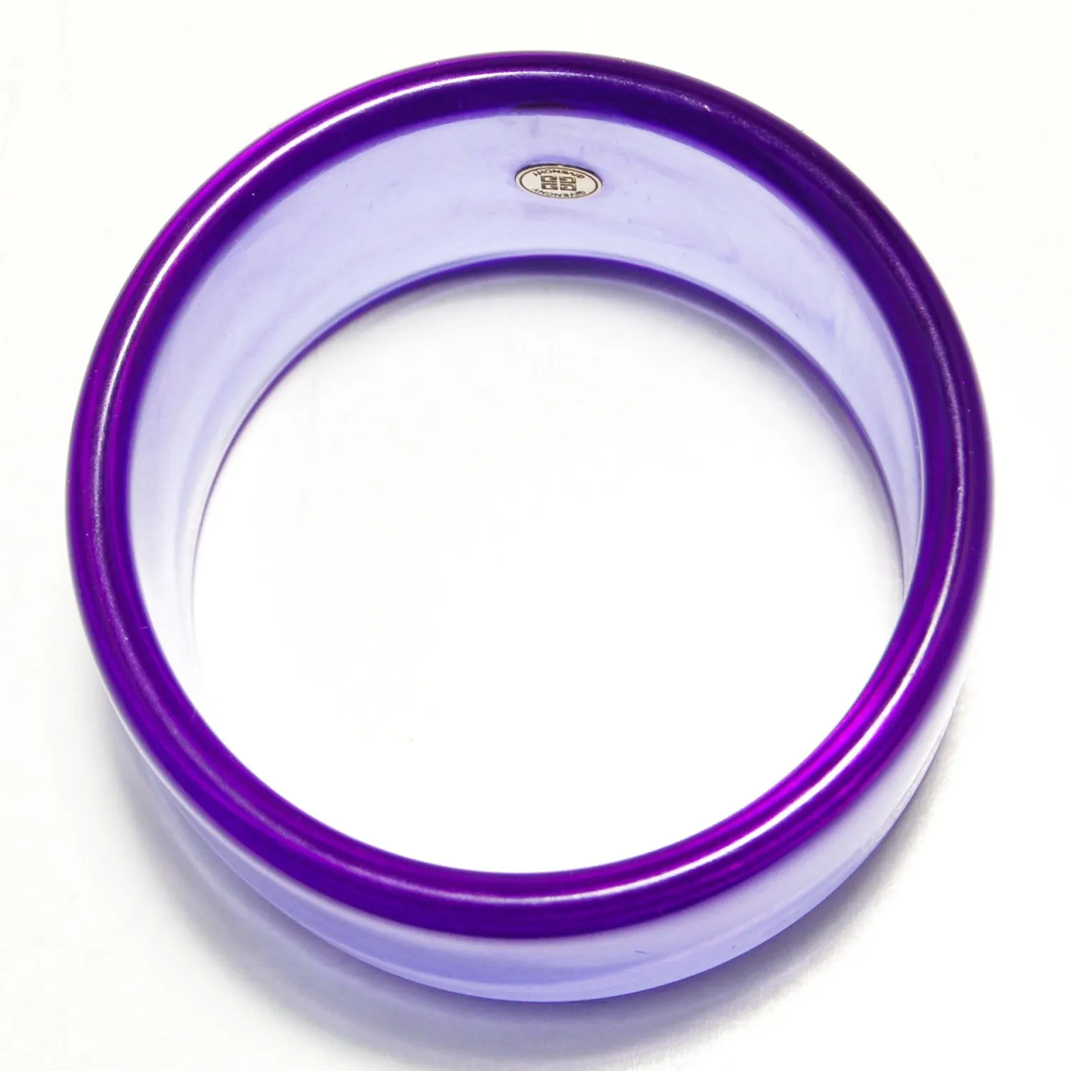 Wide Purple Lucite Bangle by Givenchy