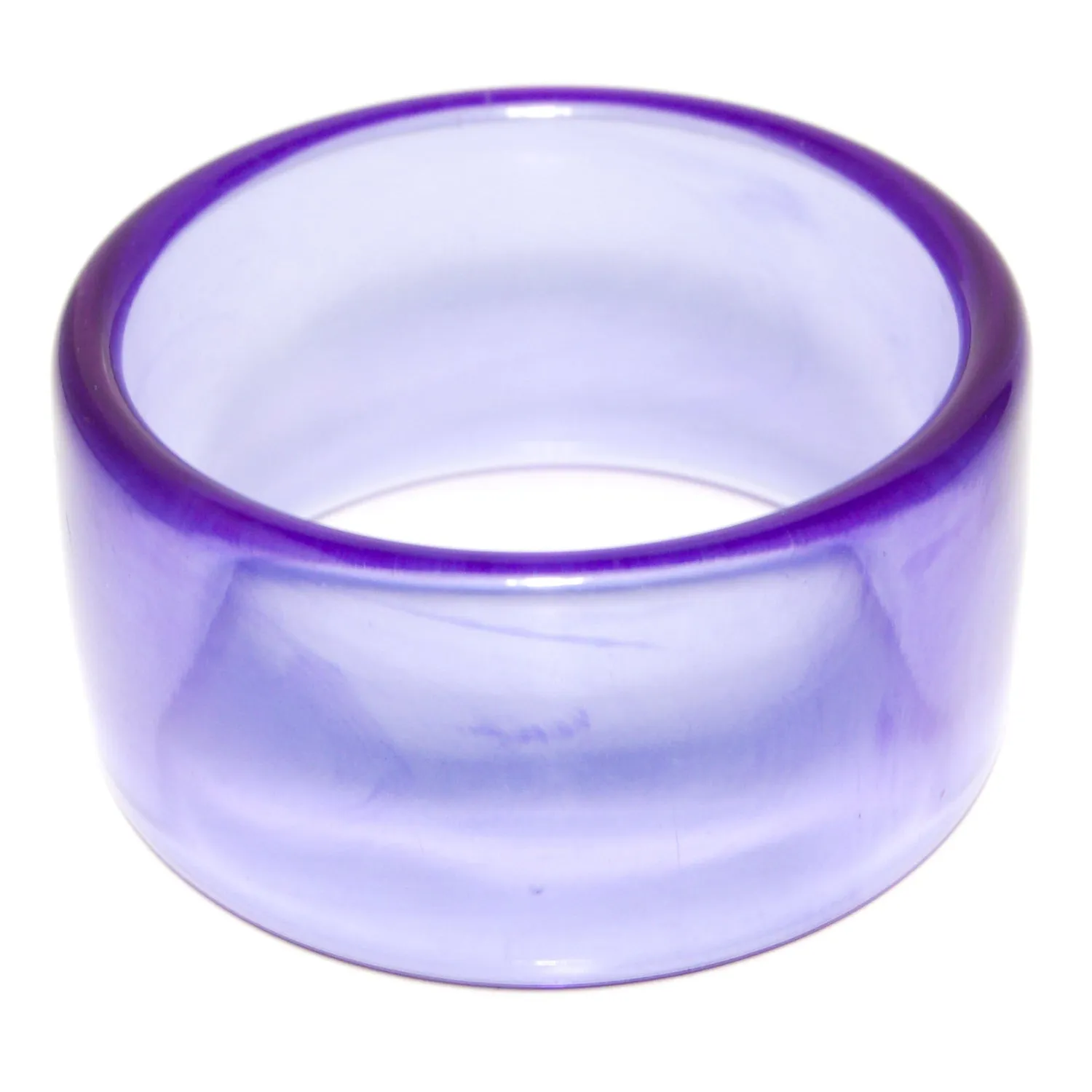 Wide Purple Lucite Bangle by Givenchy