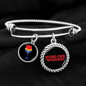 Wine-der Woman Charm Bracelet