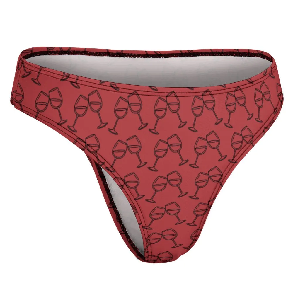 Wine Glass Thong Undies