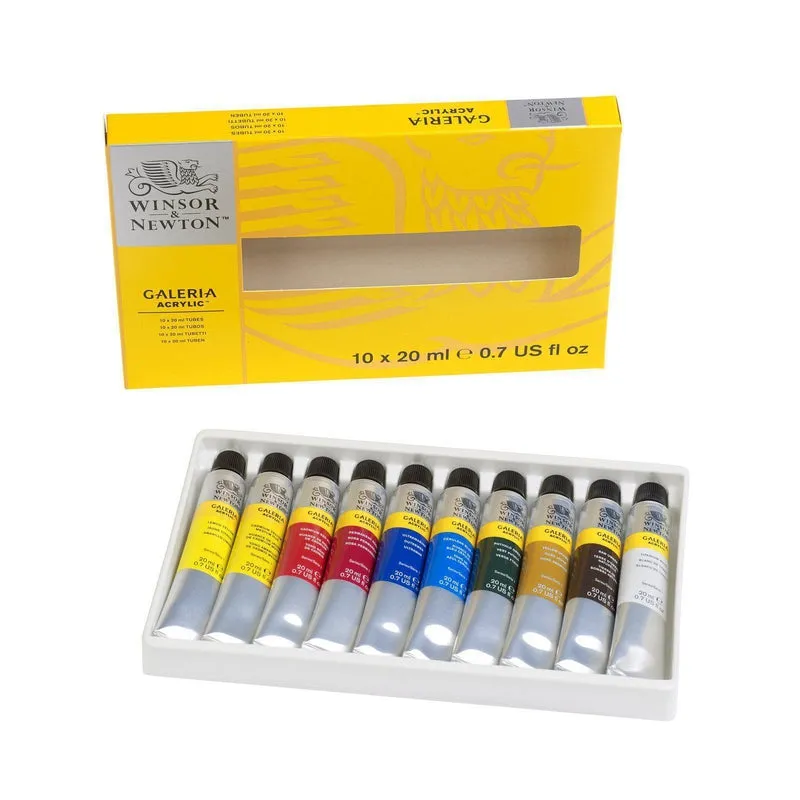 Winsor & Newton - Galeria Acrylic - 10 x 20ml Tube Set