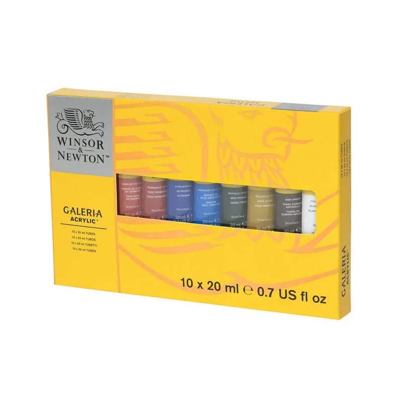 Winsor & Newton - Galeria Acrylic - 10 x 20ml Tube Set