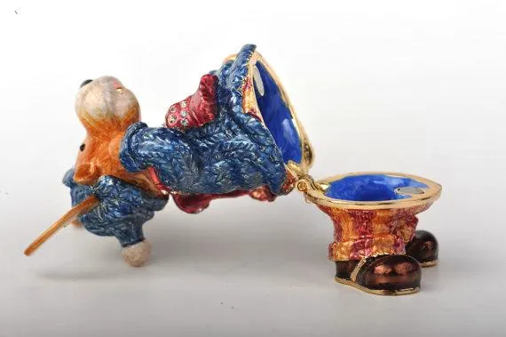 Winter Deer with Blue Coat and Red Scarf