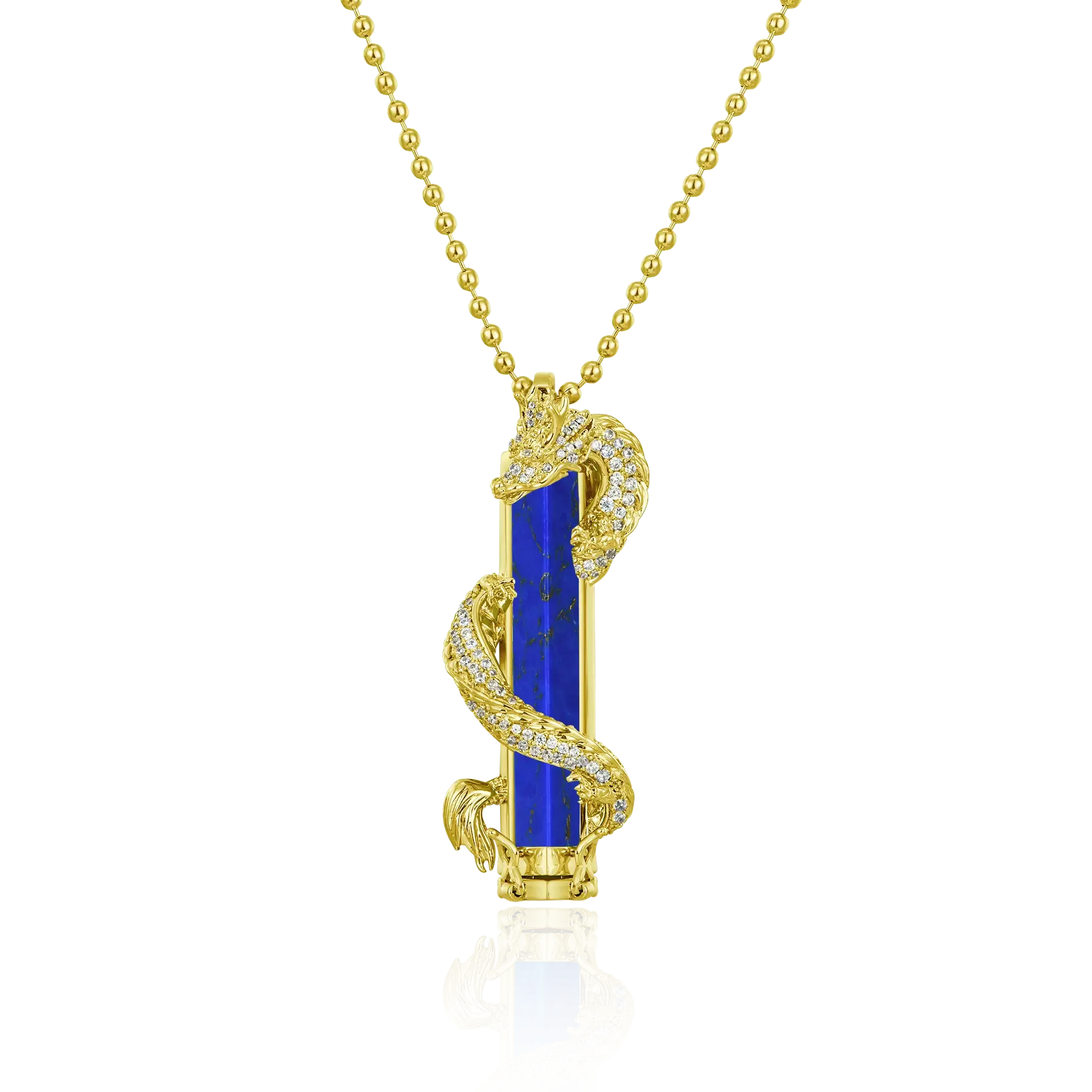 WONG Ⅱ Iced Out Lapis Lazuli Column Pendant