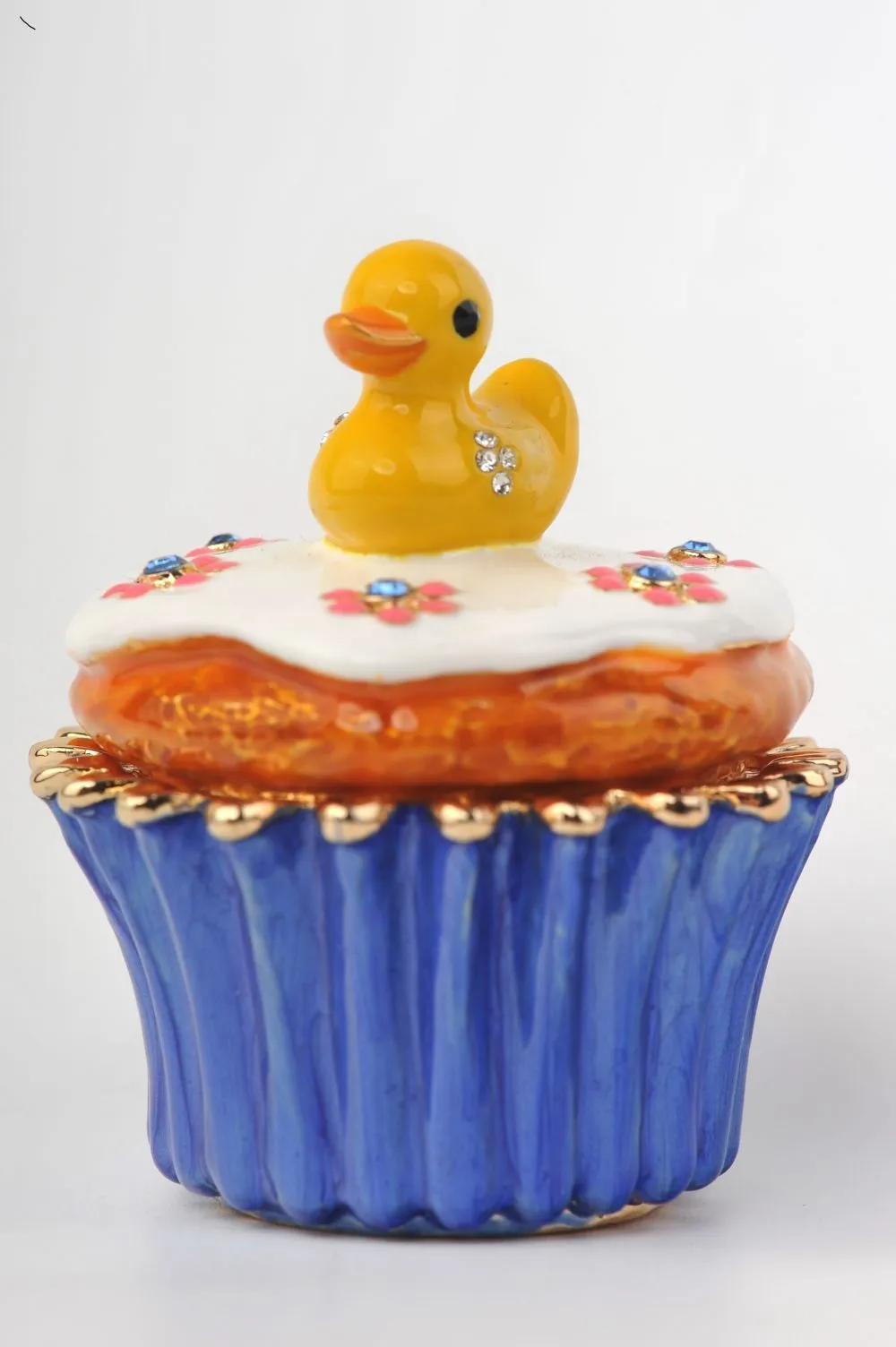 Yellow Duck on Blue Cupcake