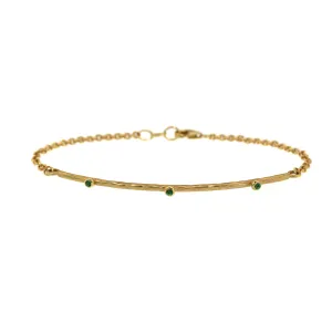 Yellow Gold Emerald Bracelet